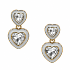 HEART EARRINGS - WHITE 