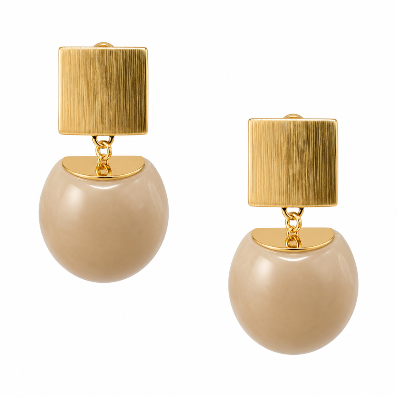 ACRYLIC EARRINGS - IVORY 