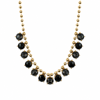ROUND GEMSTONE NECKLACE - BLACK 