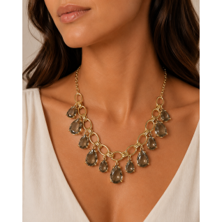 GEMSTONE NECKLACE - BLACK DIAMOND 