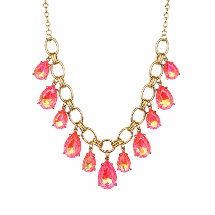 GEMSTONE NECKLACE - FUCHSIA 