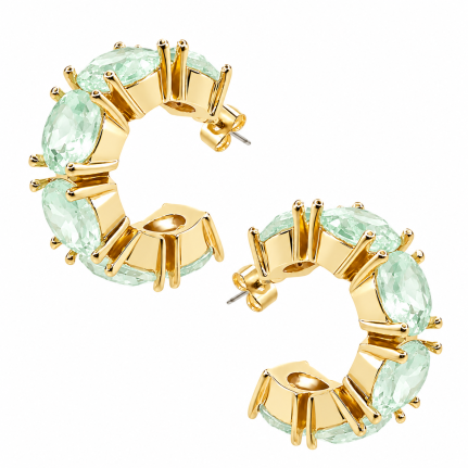 GOLD DIPPED GEMSTONE EARRINGS - MINT 