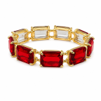 GEMSTONE STRETCHABLE BRACELET - RED 