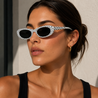 SUNGLASSES - WHITE & BLACK 