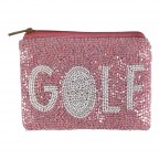 GOLF SEED BEAD COIN BAG - PINK 