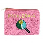 SEED BEAD PICKLEBALL COIN BAG - PADDLE