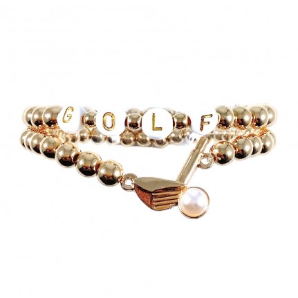 STRETCHABLE GOLF BRACELET - GOLD 