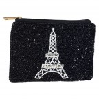 SEED BEAD COIN BAG - EIFFEL TOWER 