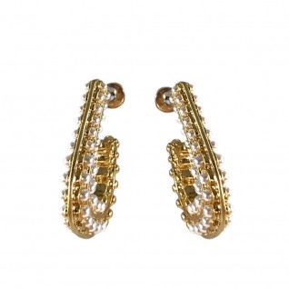 MINI PEARL EARRINGS - GOLD