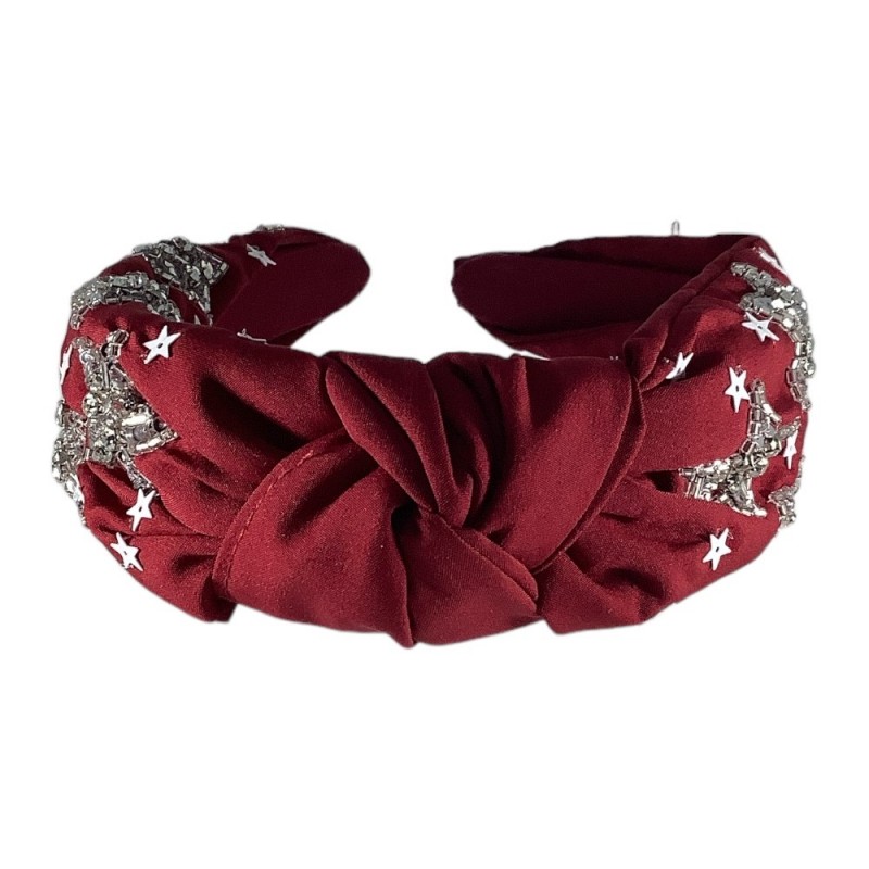 STAR KNOT HEADBAND - BURGUNDY