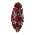 STAR KNOT HEADBAND - BURGUNDY