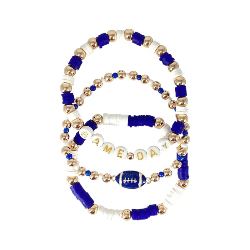 GAME DAY SET BRACELET - BLUE & WHITE 