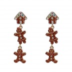 HOLIDAY EARRINGS - GINGERBREAD MAN
