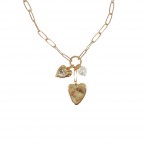 GOLD NECKLACE - HEART CHARM 