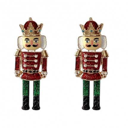 NUTCRACKER EARRINGS - RED 