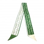 TWILLY SCARF - GREEN FLOWERS 