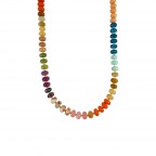 BEADED NECKLACE - BROWN 