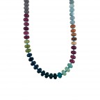 BEADED NECKLACE - NAVY 