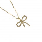 BRASS NECKLACE - BOW