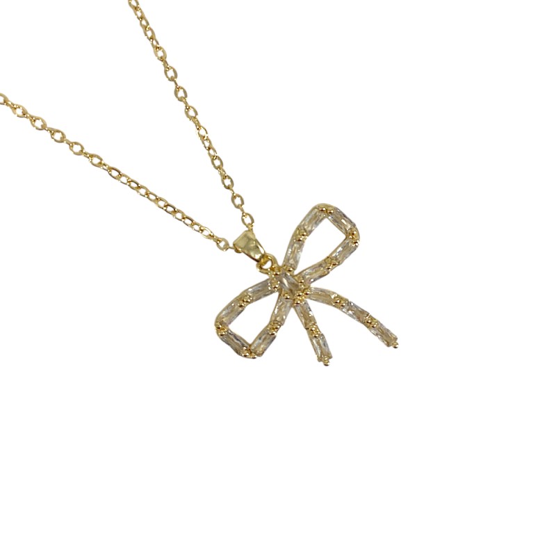 BRASS NECKLACE - BOW