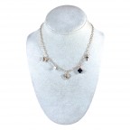 CLOVER CHARM NECKLACE - CREAM