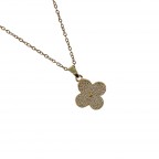 BRASS NECKLACE - CLOVER 