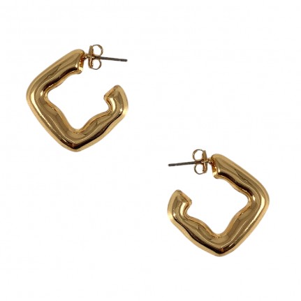 GOLD DIPPED EARRINGS - HOOP 