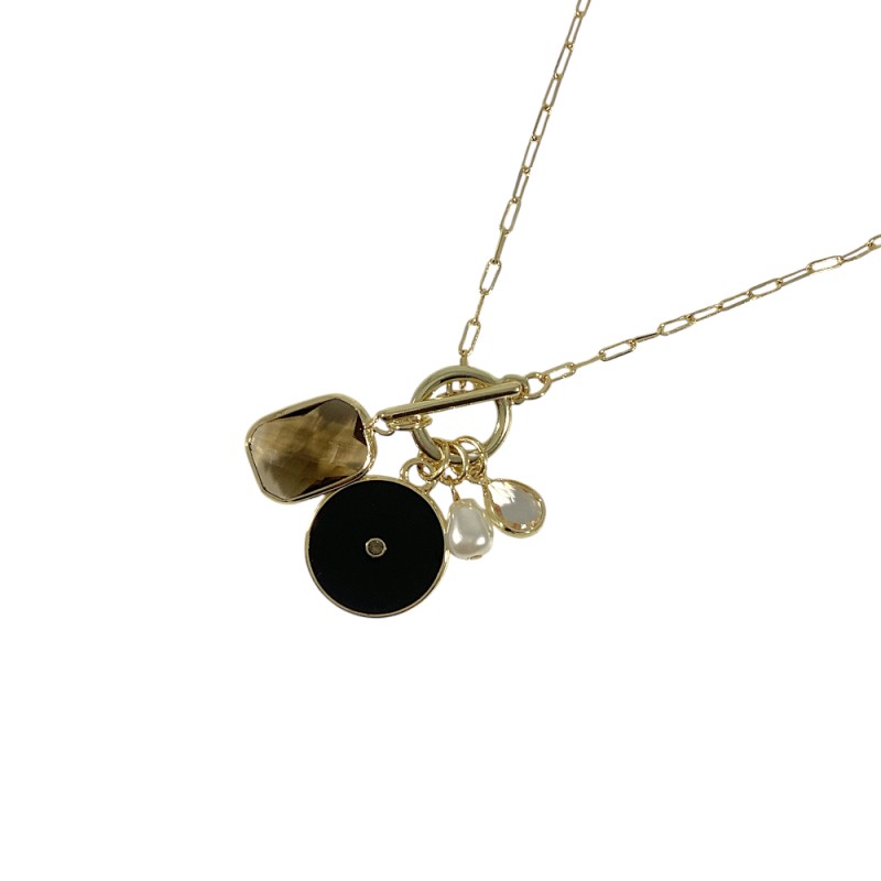TOGGLE NECKLACE - BLACK 