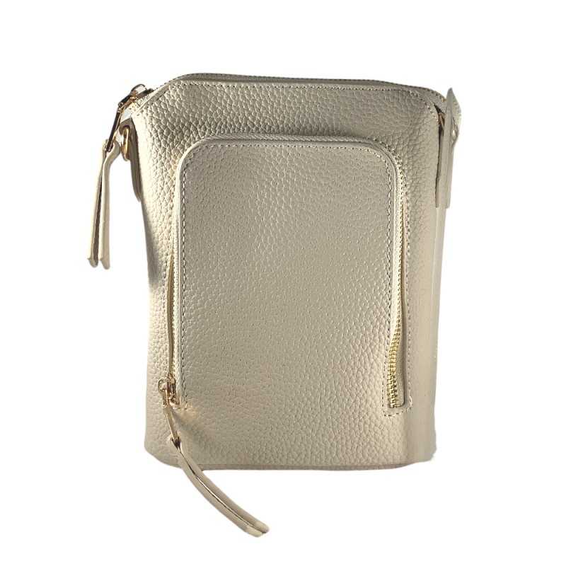 3 ZIPPER CROSSBODY - IVORY 