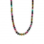 COLORFUL BEADED NECKLACE - DARK MULTI MIX -1 