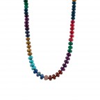 COLORFUL BEADED NECKLACE - DARK MULTI MIX 2