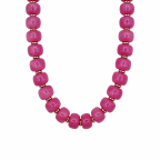 CHUNKY RESIN NECKLACE - HOT PINK 