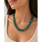 CHUNKY RESIN NECKLACE - GREEN 