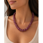 CHUNKY RESIN NECKLACE - PURPLE