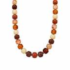 CHUNKY RESIN NECKLACE - BROWN 