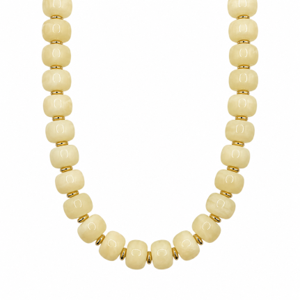 CHUNKY RESIN NECKLACE - IVORY 