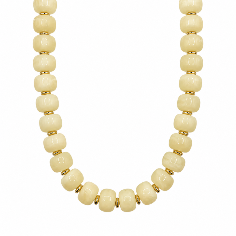 CHUNKY RESIN NECKLACE - IVORY 