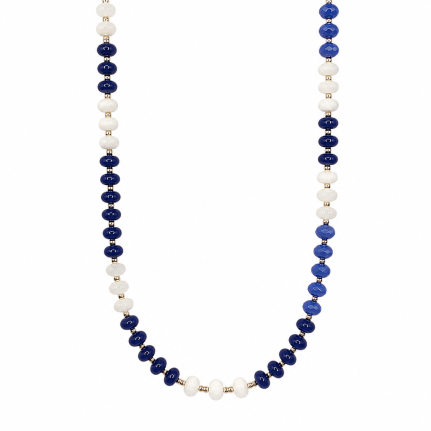 GAMEDAY NECKLACE - BLUE & WHITE 