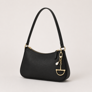 HORSEBIT PEARL BAG CHARM - GOLD 