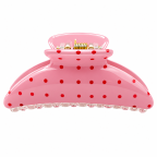 DOT CLAW HAIR CLIP - RED 