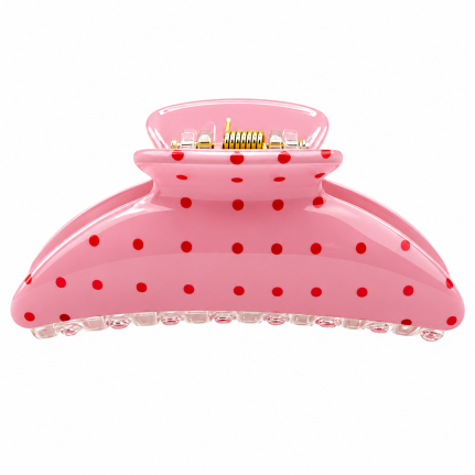 DOT CLAW HAIR CLIP - RED 