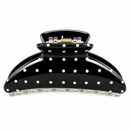 DOT CLAW HAIR CLIP - BLACK