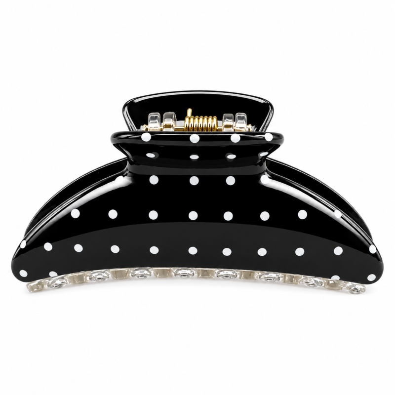 DOT CLAW HAIR CLIP - BLACK