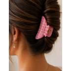 DOT CLAW HAIR CLIP - RED 