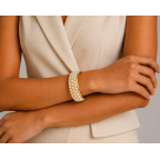 PEARL CUFF BRACELET - GOLD 