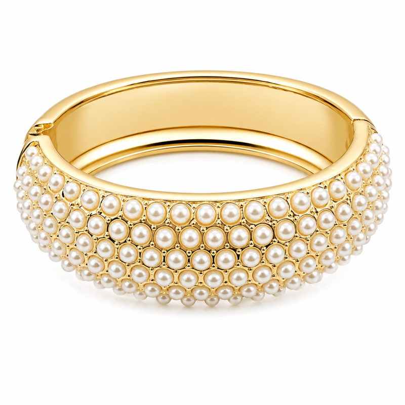 PEARL CUFF BRACELET - GOLD 