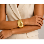 CHUNKY BRACELET BANGLE - GOLD 