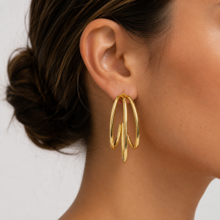MULTI LOOP EARRINGS - GOLD 