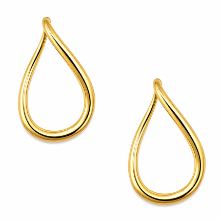 TEARDROP HOOP EARRING - GOLD 