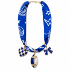 GAMEDAY SCARF NECKLACE - BLUE 